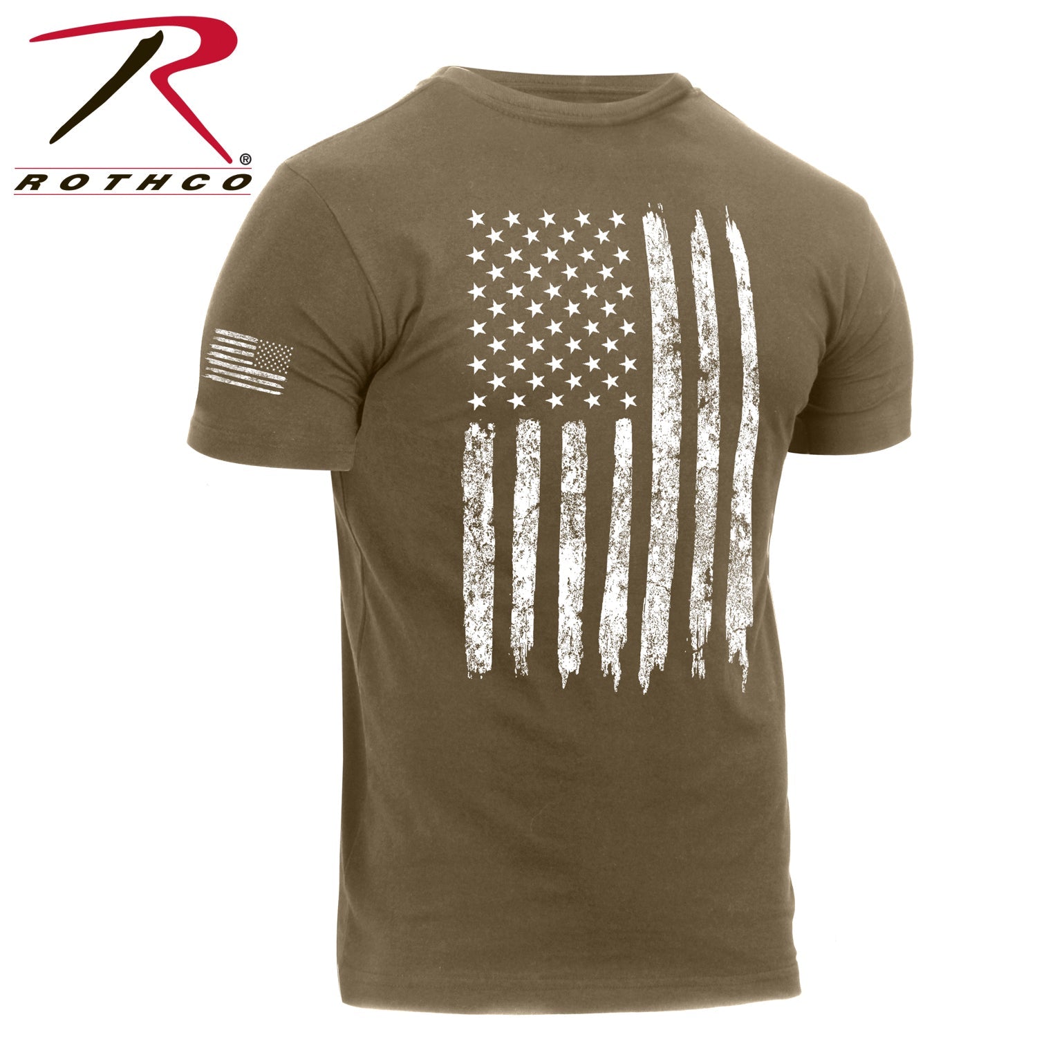 Rothco Distressed US Flag Athletic Fit T-Shirt LARSON TACTICAL SUPPLY