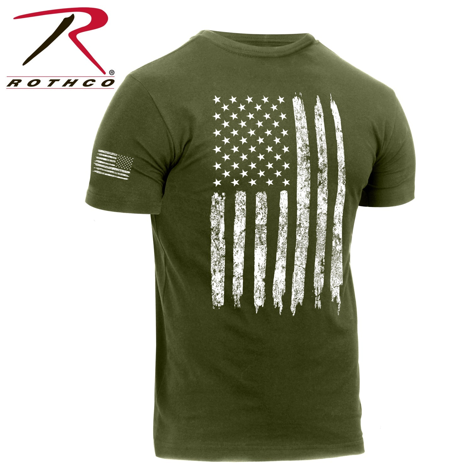 Rothco Distressed US Flag Athletic Fit T-Shirt LARSON TACTICAL SUPPLY