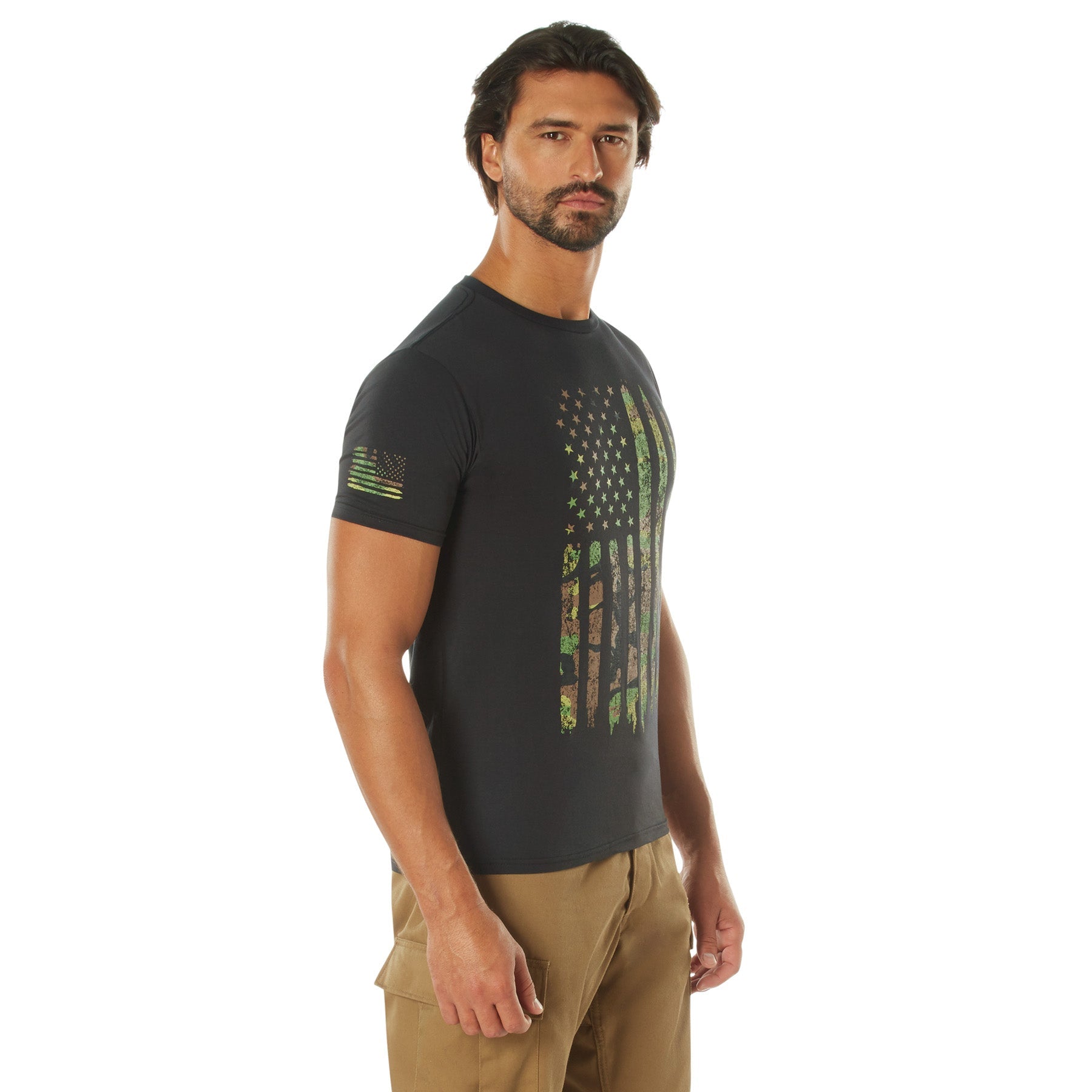 Rothco Distressed US Flag Athletic Fit T-Shirt LARSON TACTICAL SUPPLY