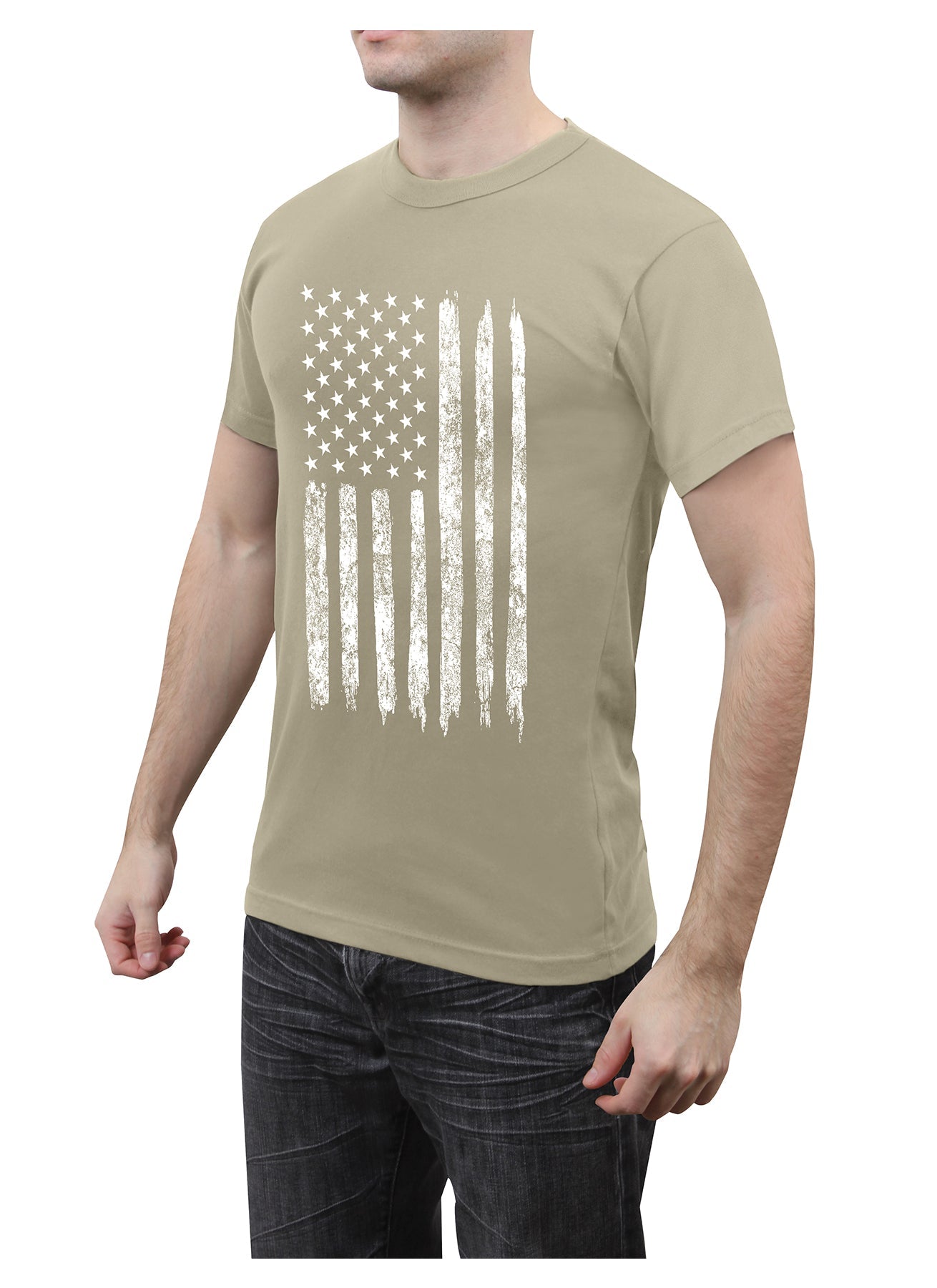 Rothco Distressed US Flag Athletic Fit T-Shirt LARSON TACTICAL SUPPLY