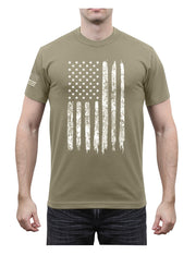Rothco Distressed US Flag Athletic Fit T-Shirt LARSON TACTICAL SUPPLY