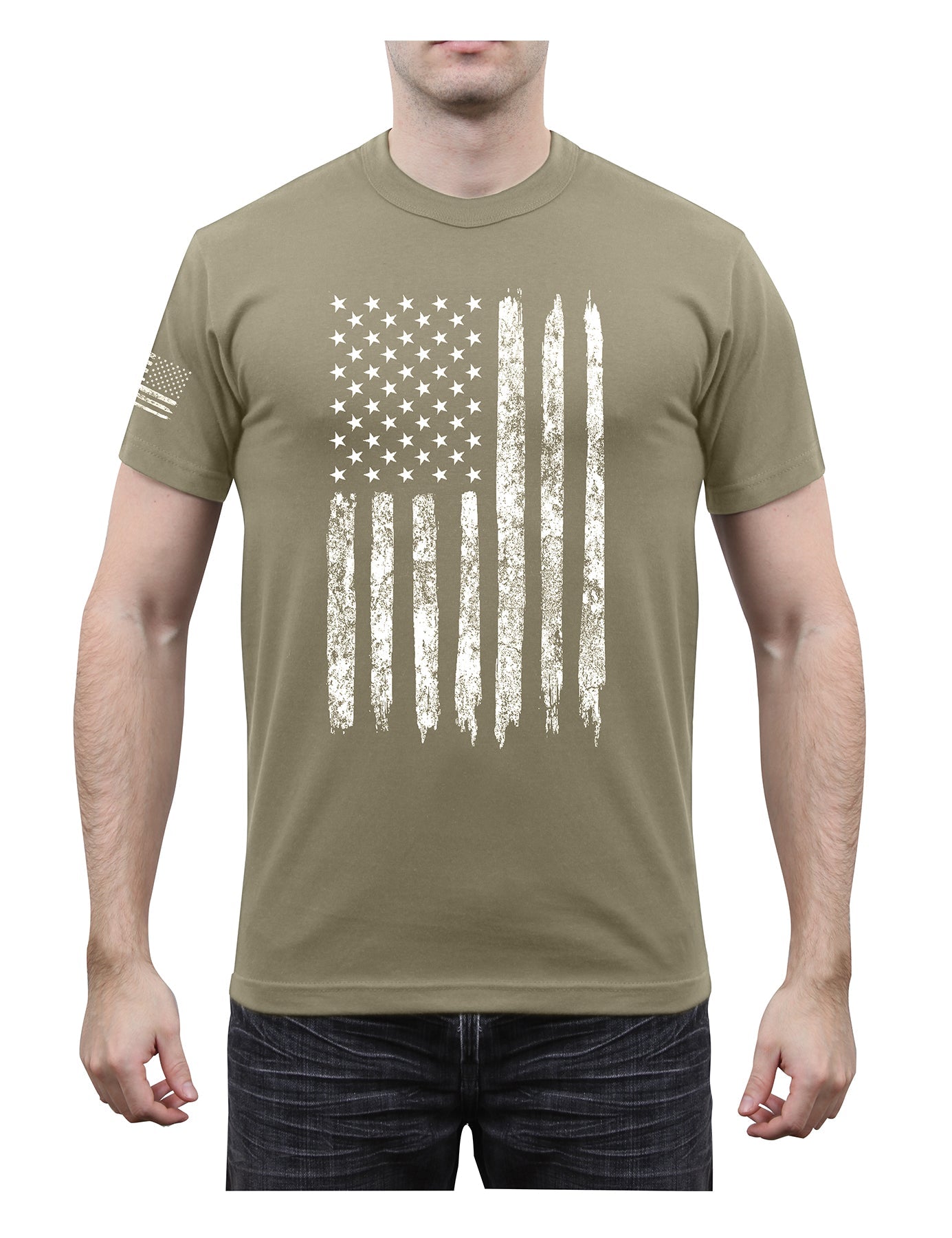 Rothco Distressed US Flag Athletic Fit T-Shirt LARSON TACTICAL SUPPLY