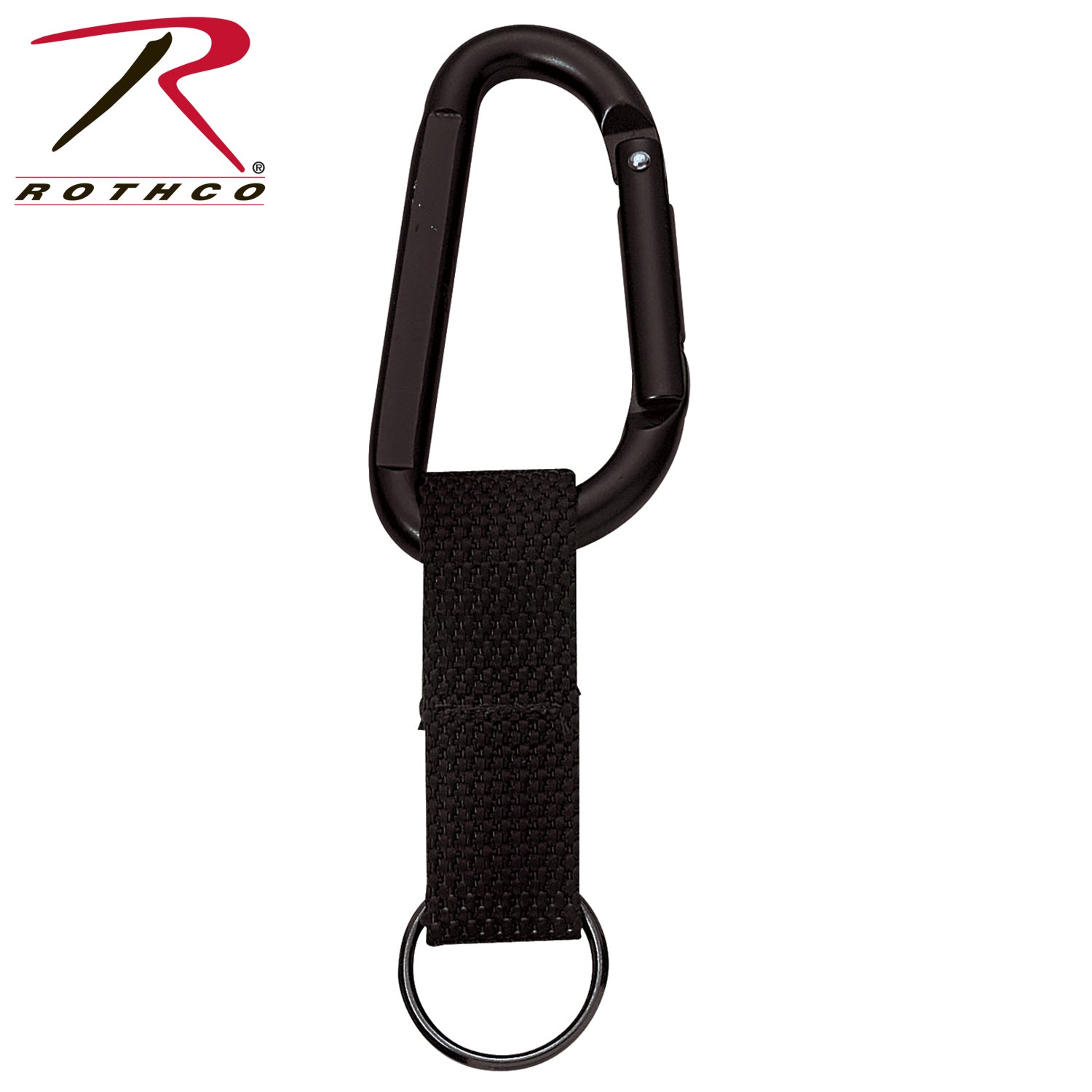 Rothco Jumbo 80MM Carabiner With Web Strap Key Ring LARSON TACTICAL SUPPLY
