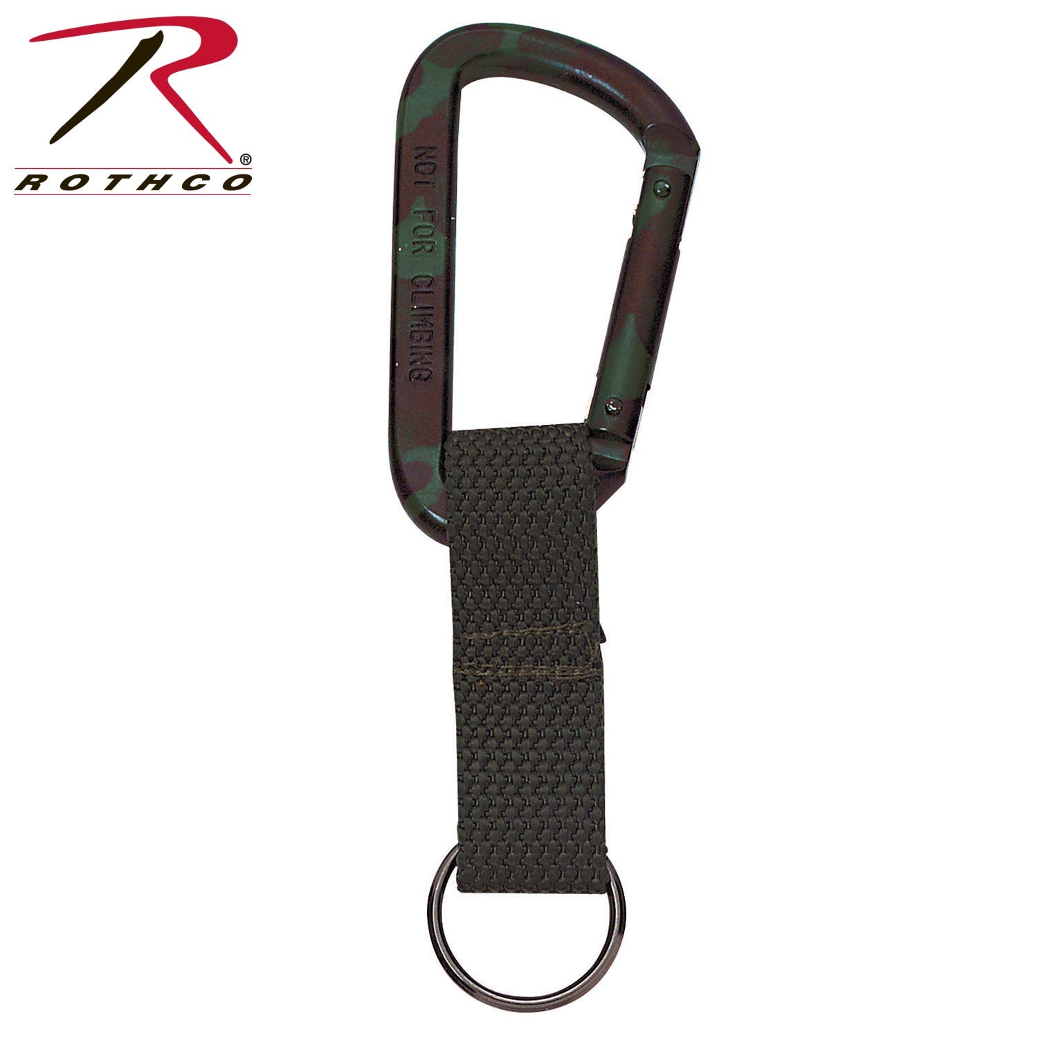 Rothco Jumbo 80MM Carabiner With Web Strap Key Ring LARSON TACTICAL SUPPLY