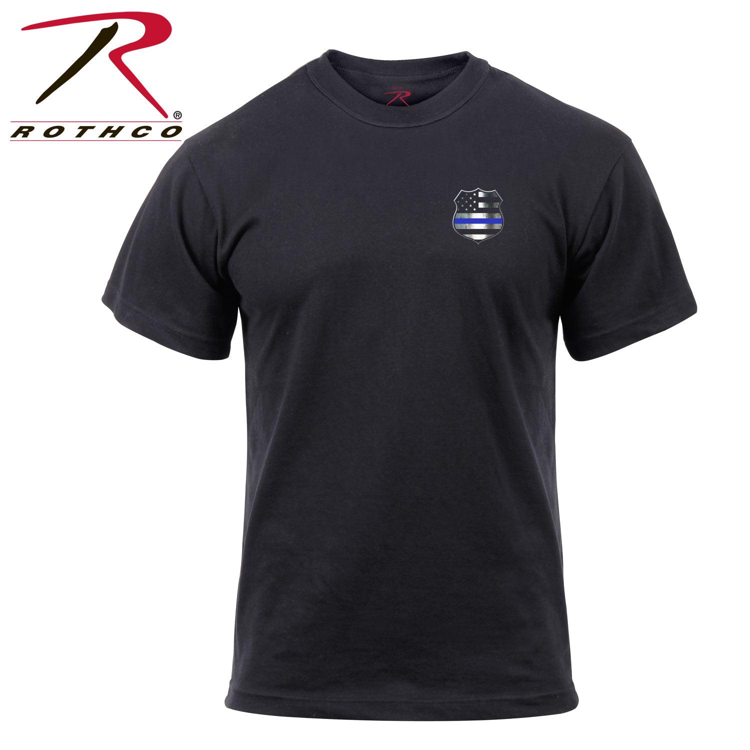 Rothco Thin Blue Line Shield T-Shirt LARSON TACTICAL SUPPLY