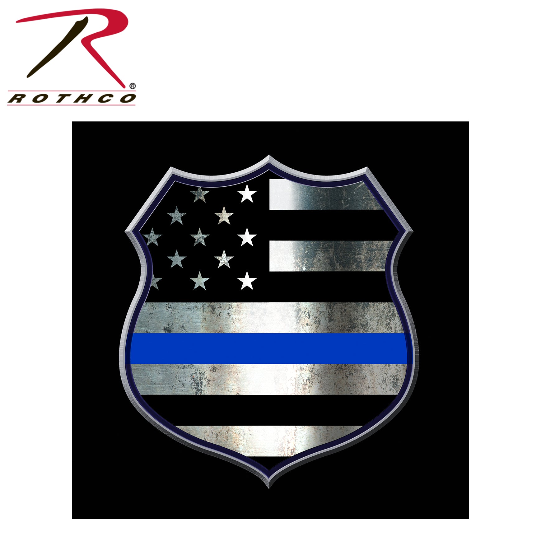 Rothco Thin Blue Line Shield T-Shirt LARSON TACTICAL SUPPLY