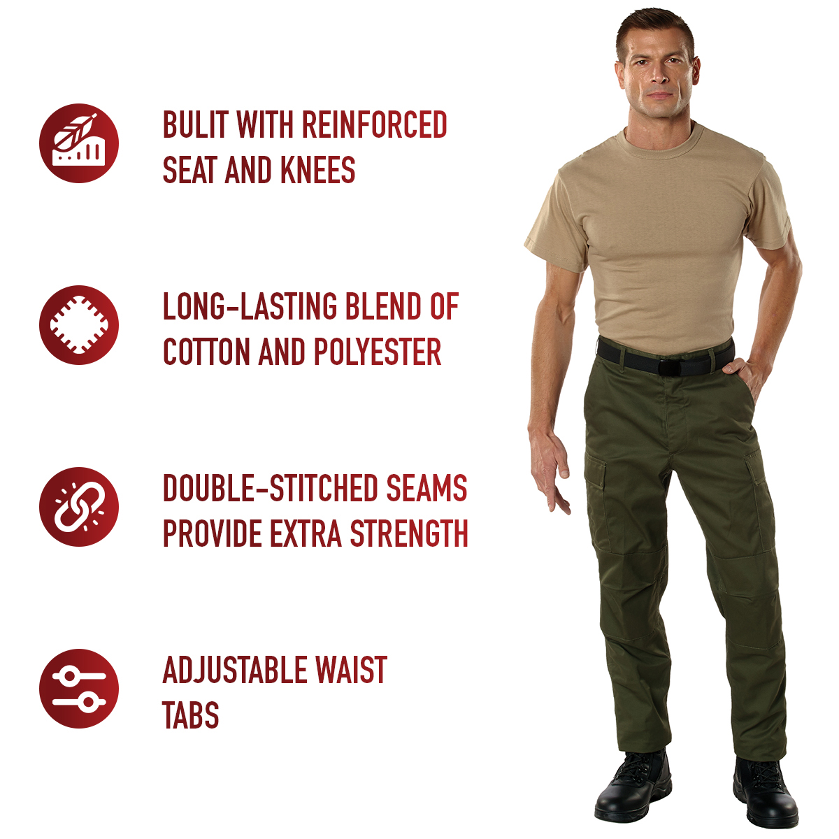 Rothco Relaxed Fit Zipper Fly BDU Pants LARSON TACTICAL SUPPLY