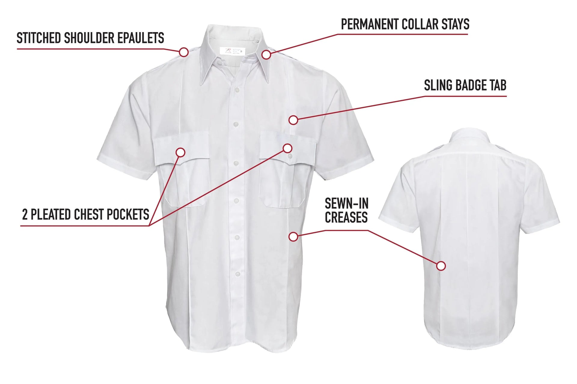 Rothco Short Sleeve Uniform Shirt LARSON TACTICAL SUPPLY