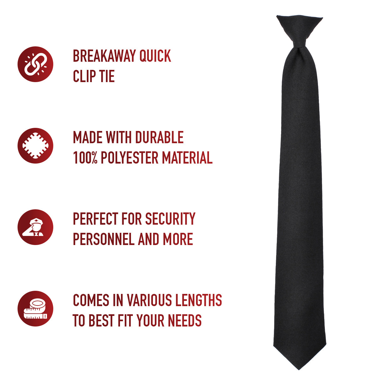 Rothco Police Issue Clip-On Neckties LARSON TACTICAL SUPPLY