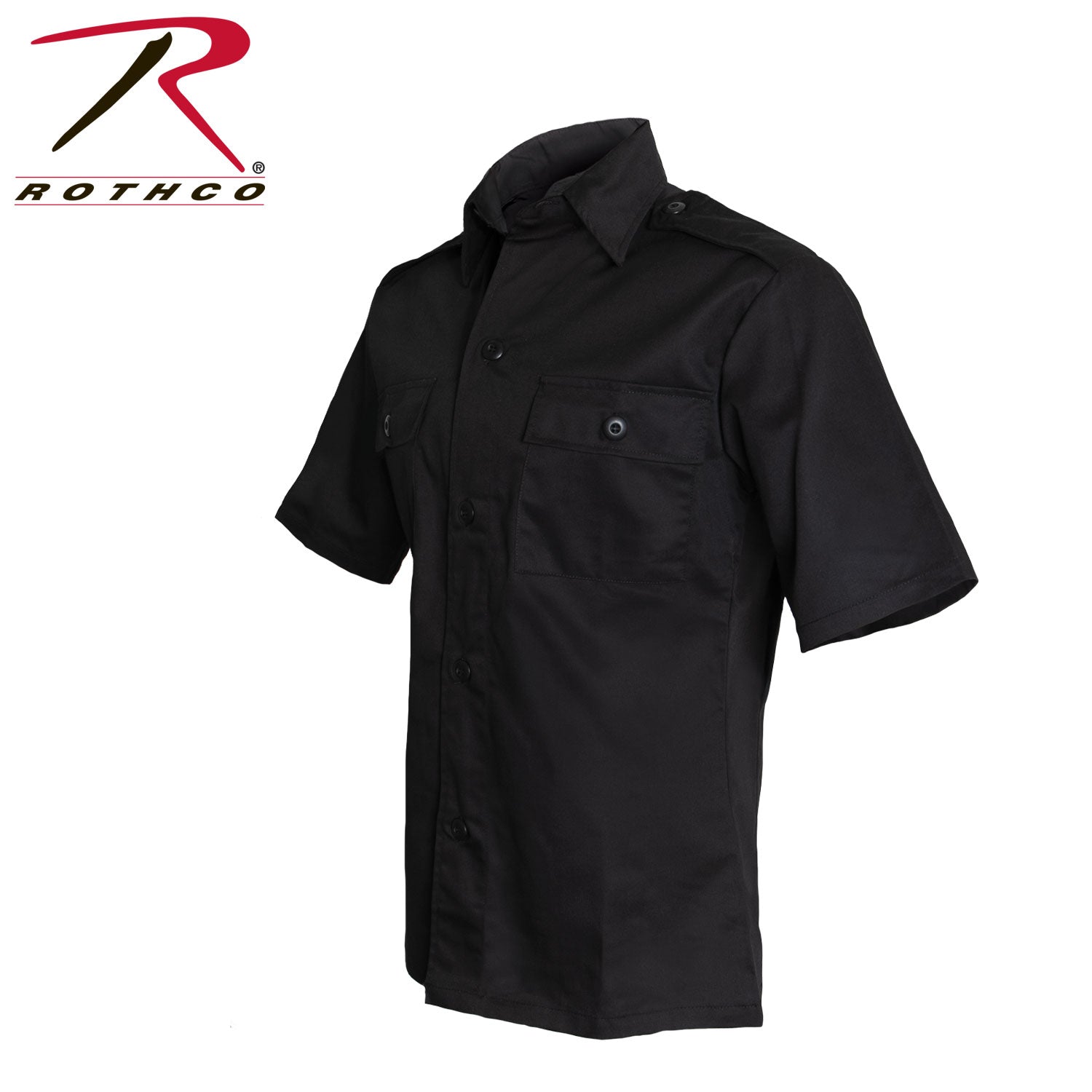 Rothco Short Sleeve Tactical Shirt - Black LARSON TACTICAL SUPPLY