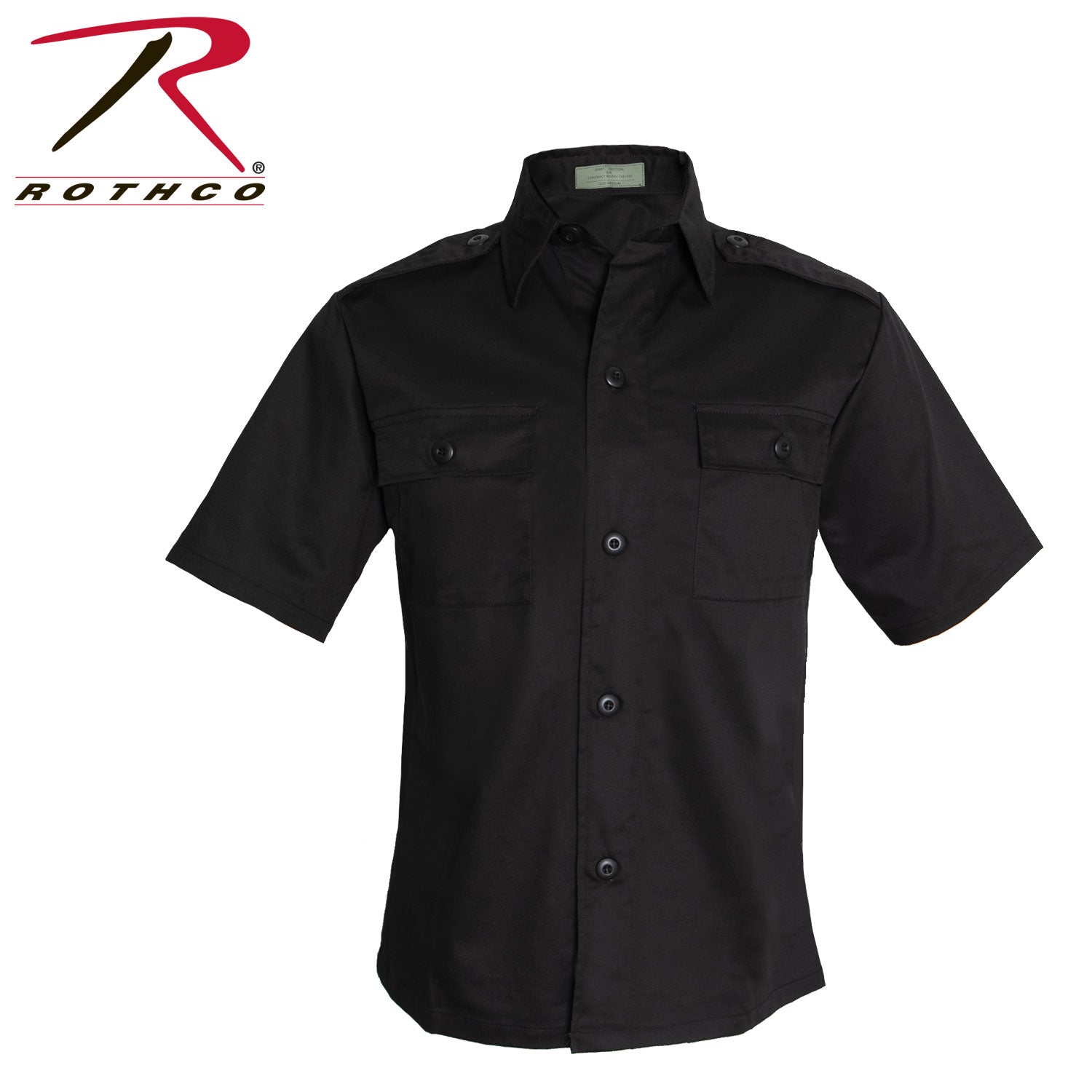 Rothco Short Sleeve Tactical Shirt - Black LARSON TACTICAL SUPPLY