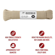 Rothco 550lb Type III Polyester Paracord LARSON TACTICAL SUPPLY