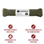 Rothco 550lb Type III Polyester Paracord LARSON TACTICAL SUPPLY