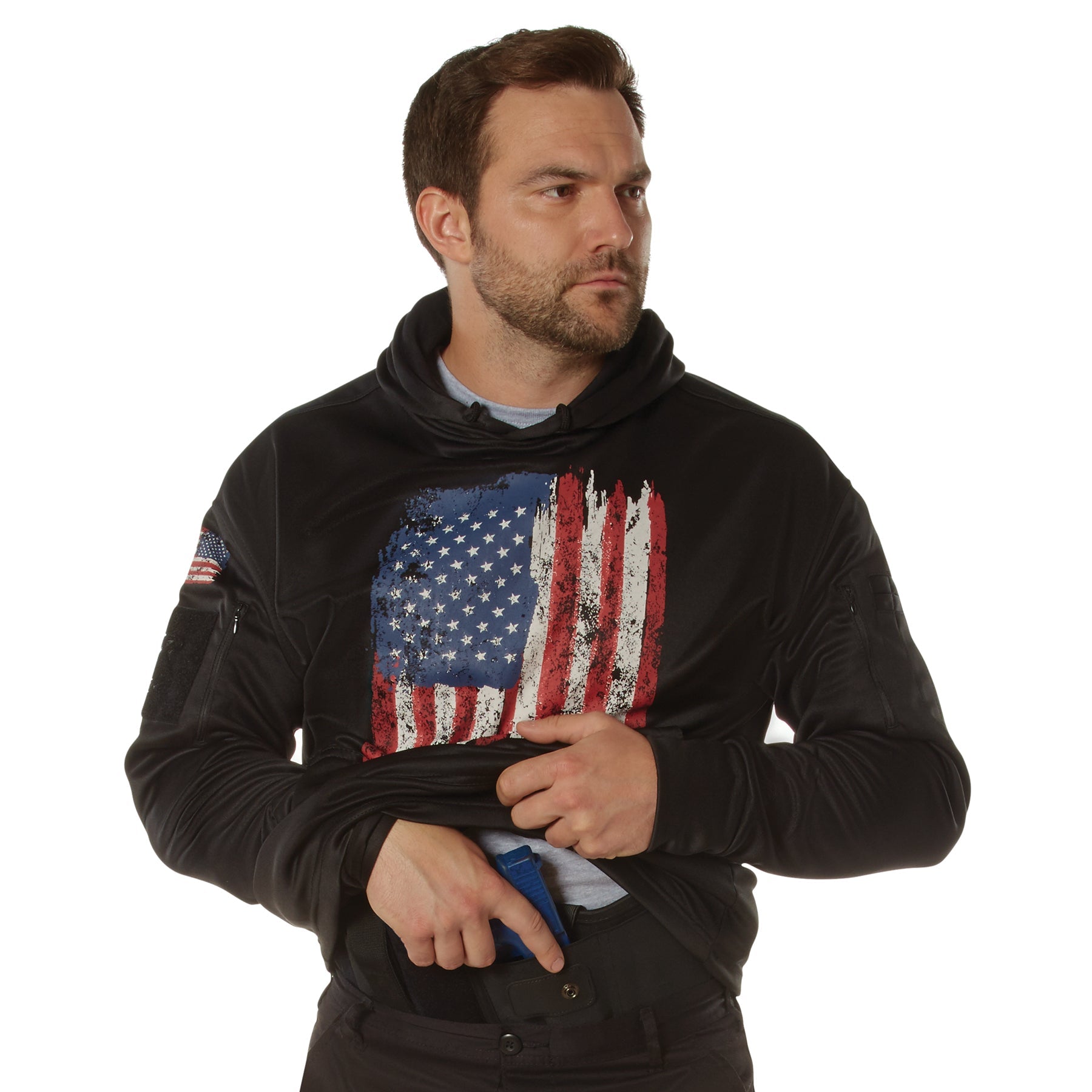 Rothco Concealed Carry U.S. Flag Hoodie LARSON TACTICAL SUPPLY