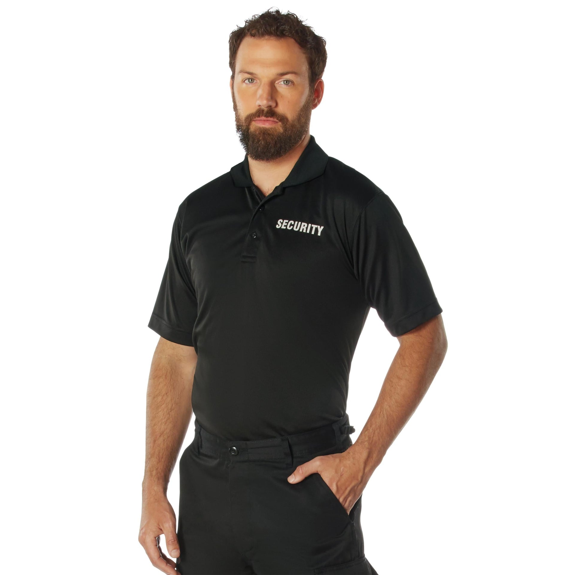 Rothco Moisture Wicking Security Polo Shirt LARSON TACTICAL SUPPLY