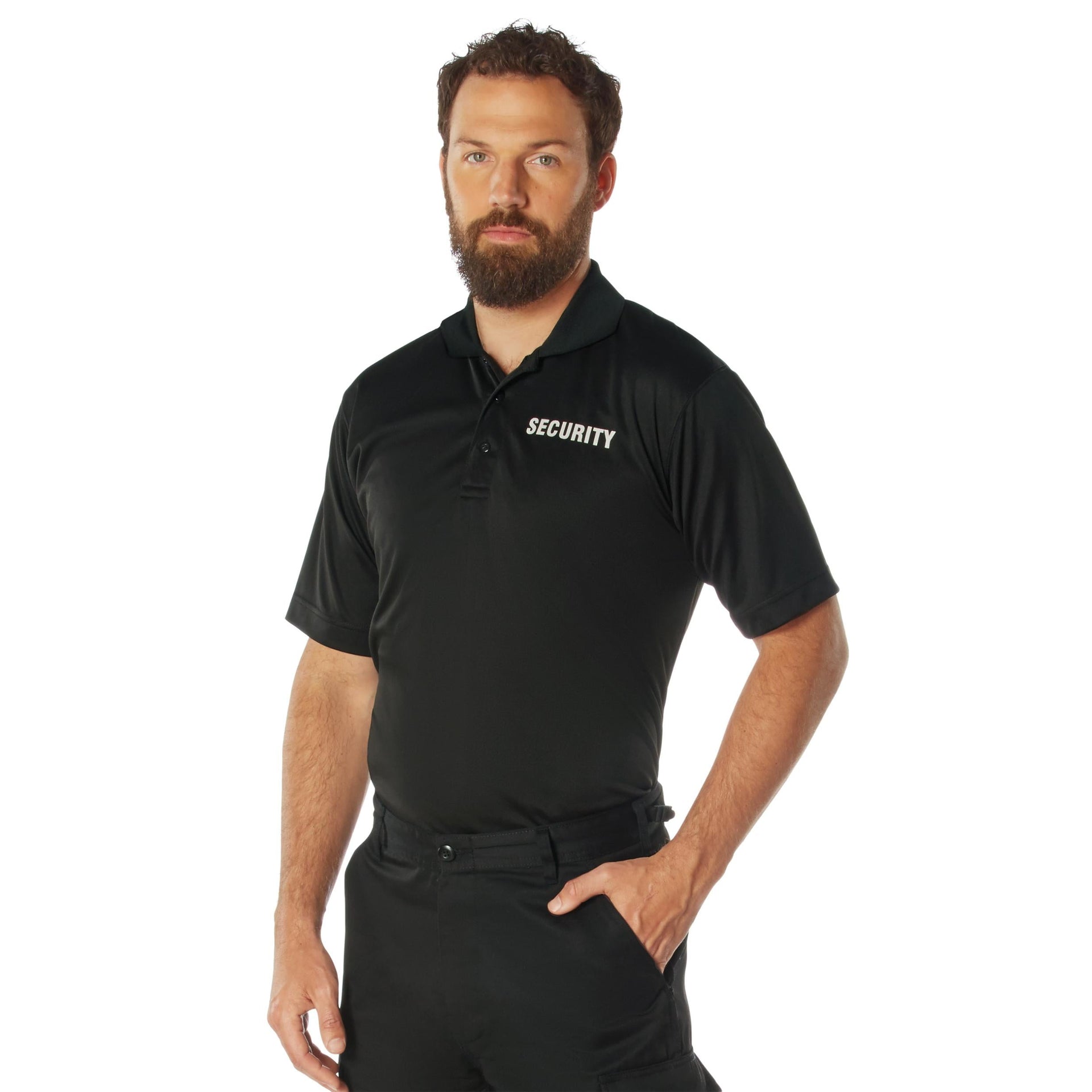 Rothco Moisture Wicking Security Polo Shirt LARSON TACTICAL SUPPLY