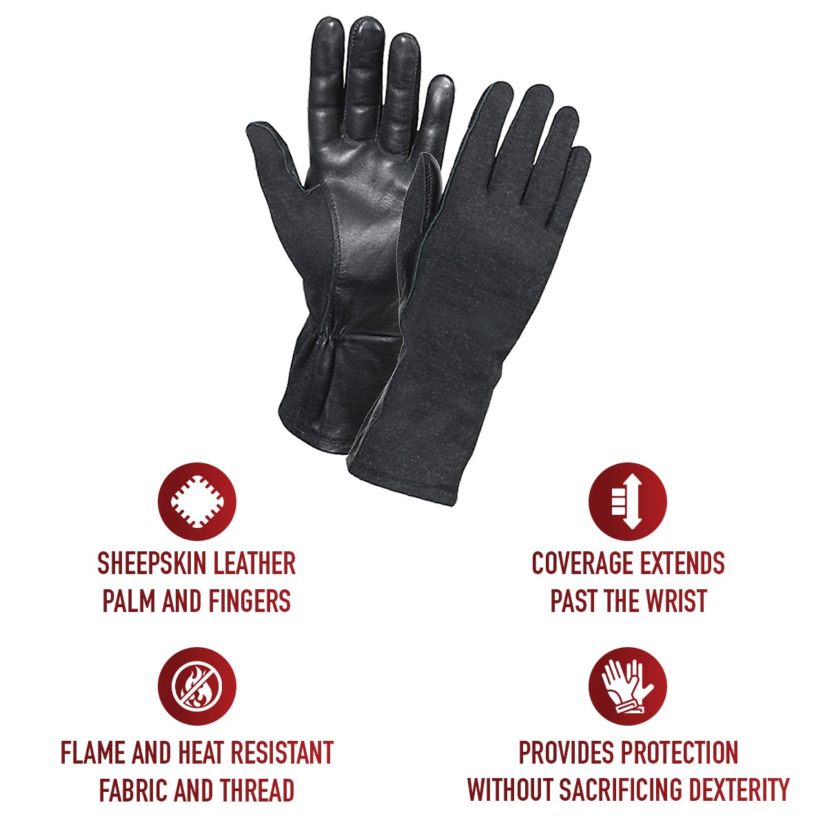 Rothco G.I. Type Flame & Heat Resistant Flight Gloves LARSON TACTICAL SUPPLY