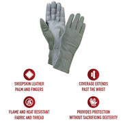 Rothco G.I. Type Flame & Heat Resistant Flight Gloves LARSON TACTICAL SUPPLY