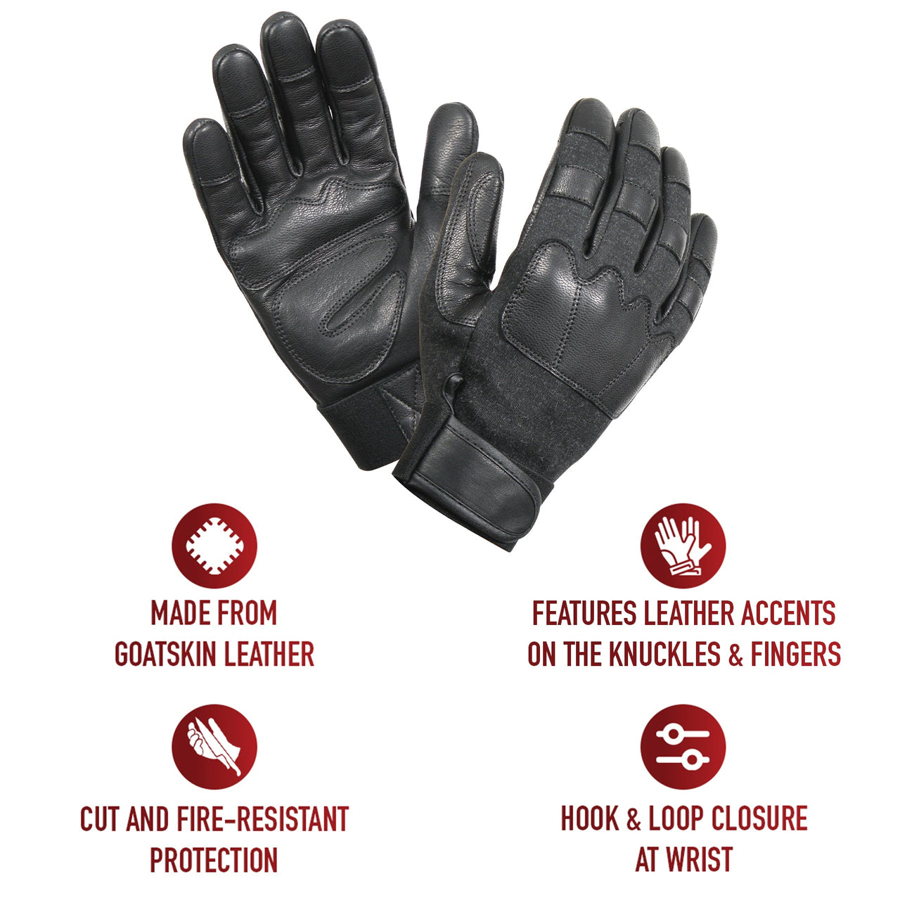 Rothco Leather Knuckle Gloves LARSON TACTICAL SUPPLY