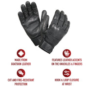Rothco Leather Knuckle Gloves LARSON TACTICAL SUPPLY