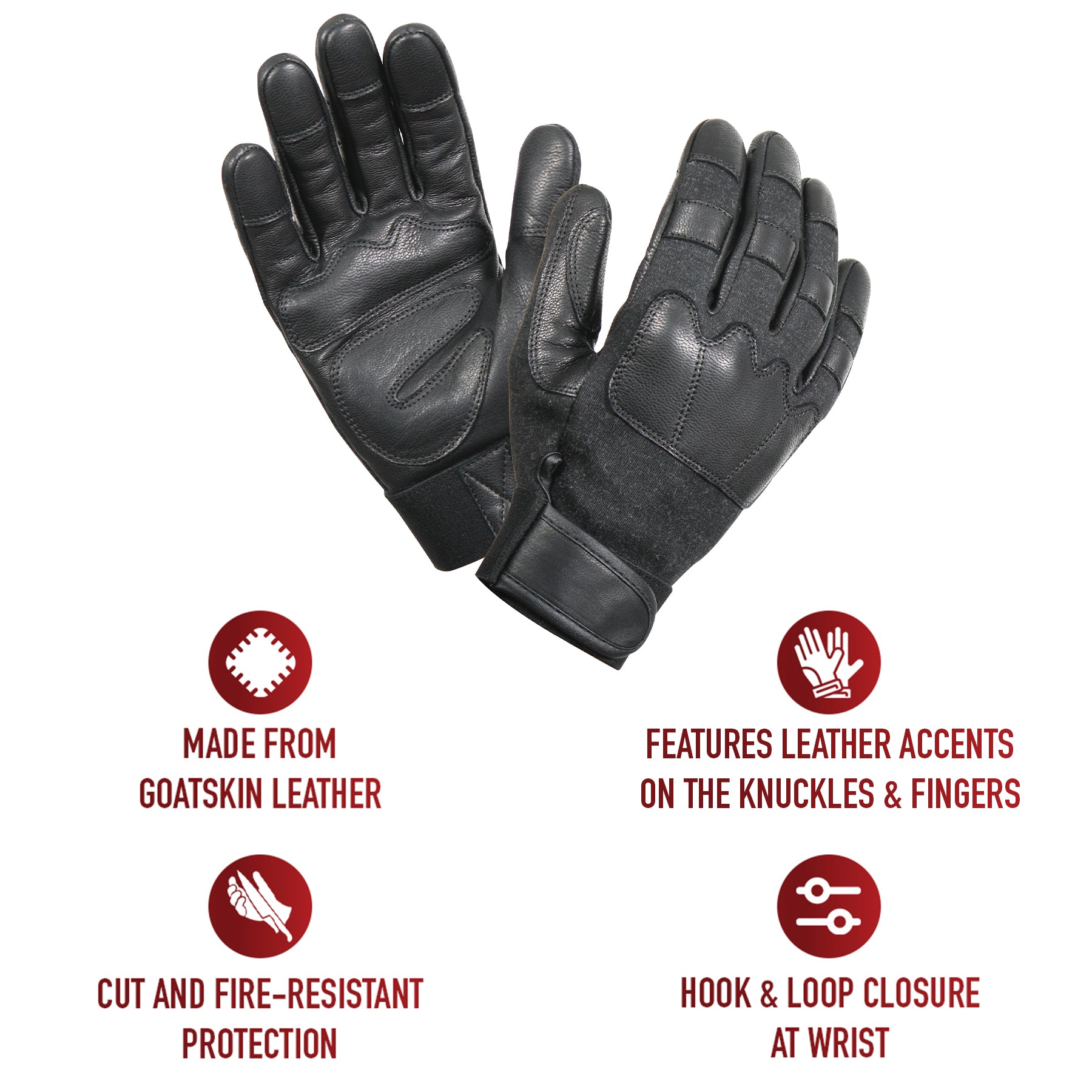 Rothco Leather Knuckle Gloves LARSON TACTICAL SUPPLY