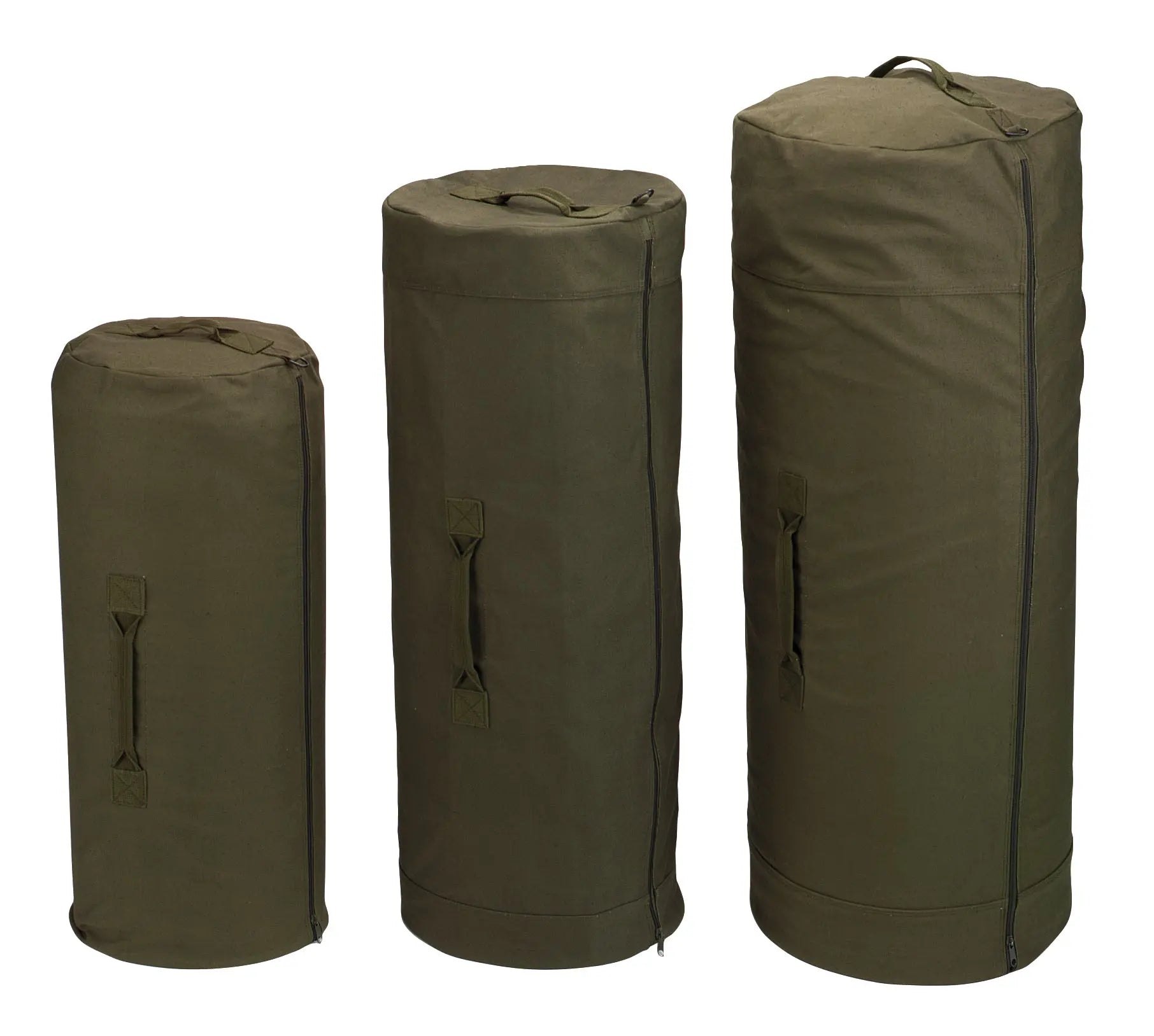 Rothco Canvas Duffle Bag with Side Zipper LARSON TACTICAL SUPPLY