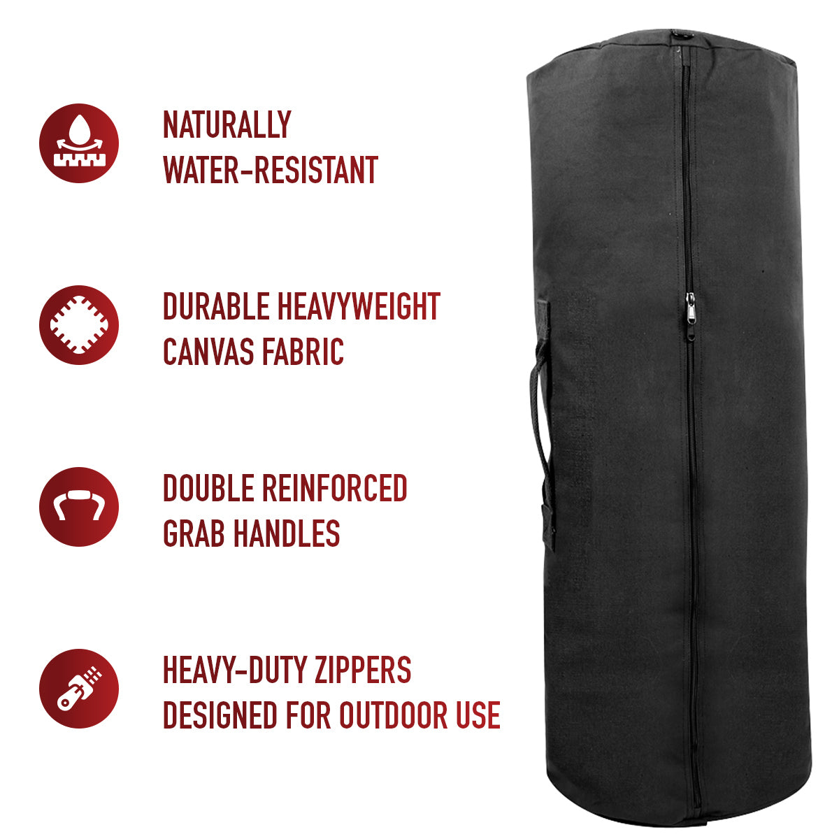 Rothco Canvas Duffle Bag with Side Zipper LARSON TACTICAL SUPPLY