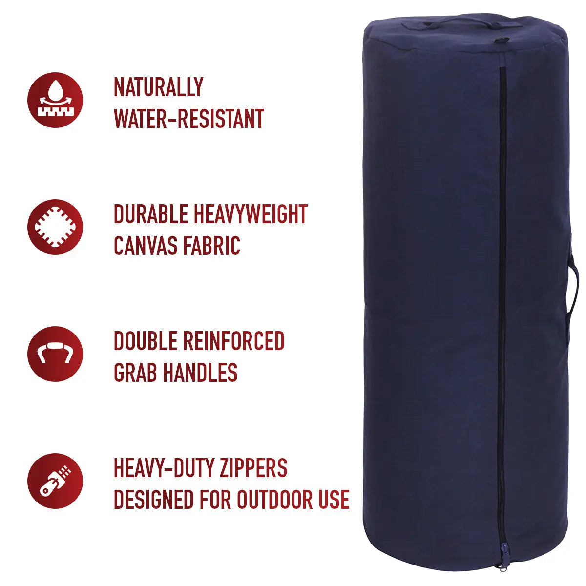 Rothco Canvas Duffle Bag with Side Zipper LARSON TACTICAL SUPPLY