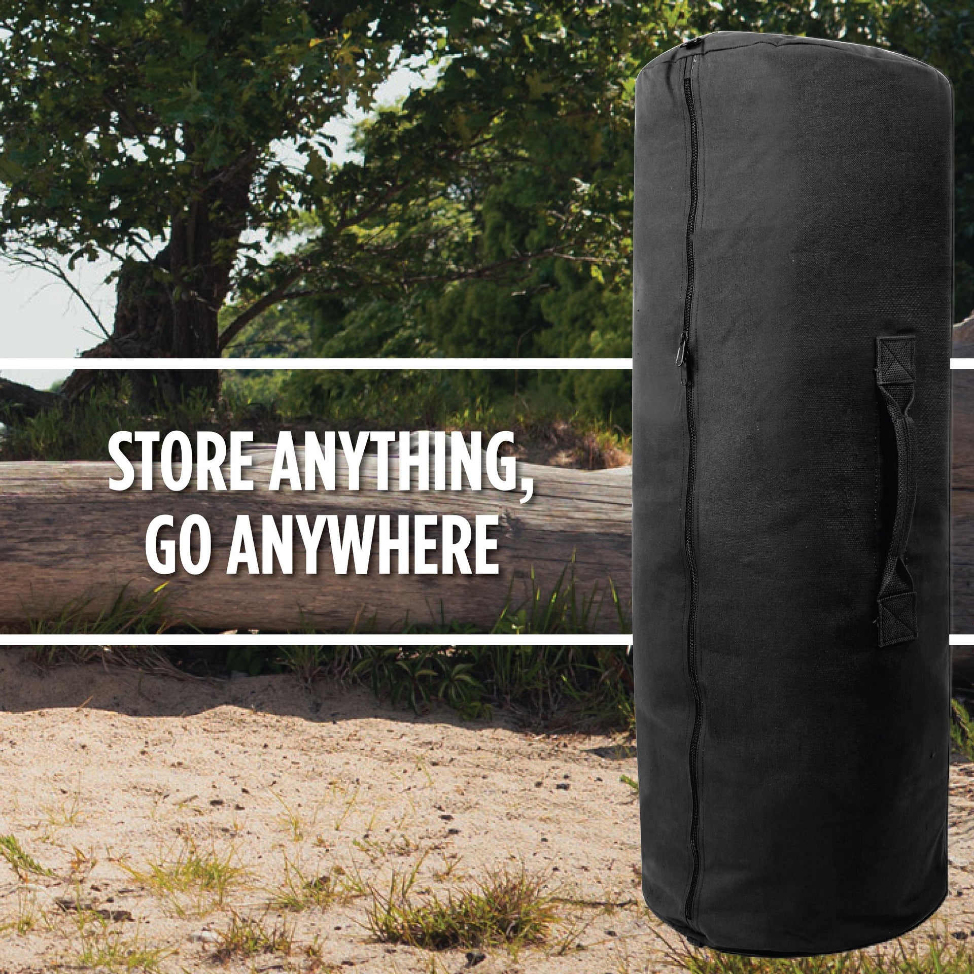 Rothco Canvas Duffle Bag with Side Zipper LARSON TACTICAL SUPPLY