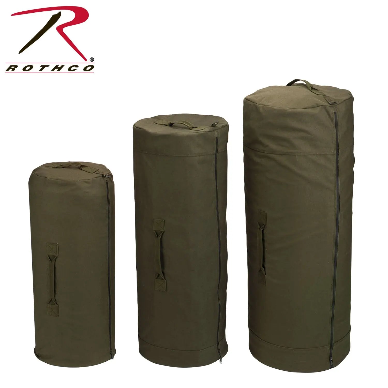 Rothco Canvas Duffle Bag with Side Zipper LARSON TACTICAL SUPPLY