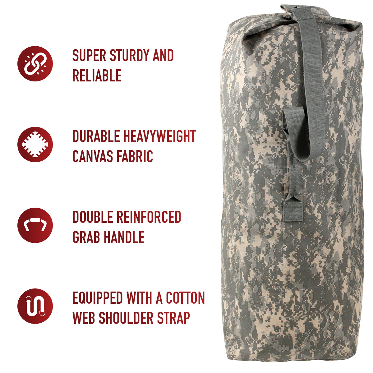 Rothco Heavyweight Top Load Canvas Duffle Bag LARSON TACTICAL SUPPLY