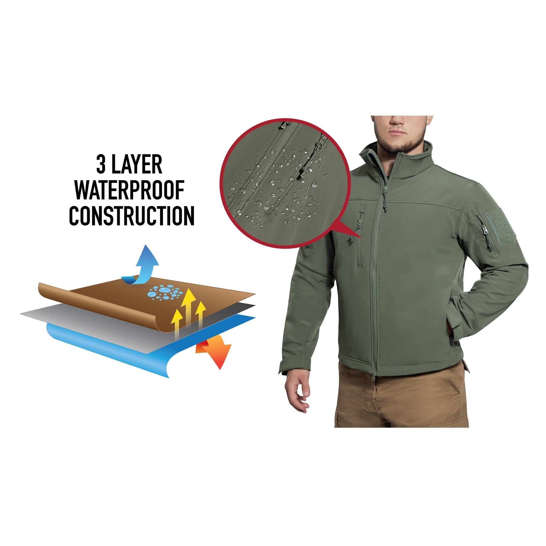 Rothco Stealth Ops Soft Shell Tactical Jacket LARSON TACTICAL SUPPLY