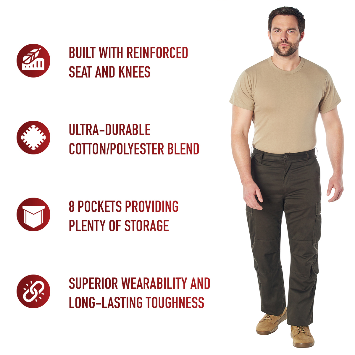 Rothco Vintage Paratrooper Cargo Fatigue Pants LARSON TACTICAL SUPPLY