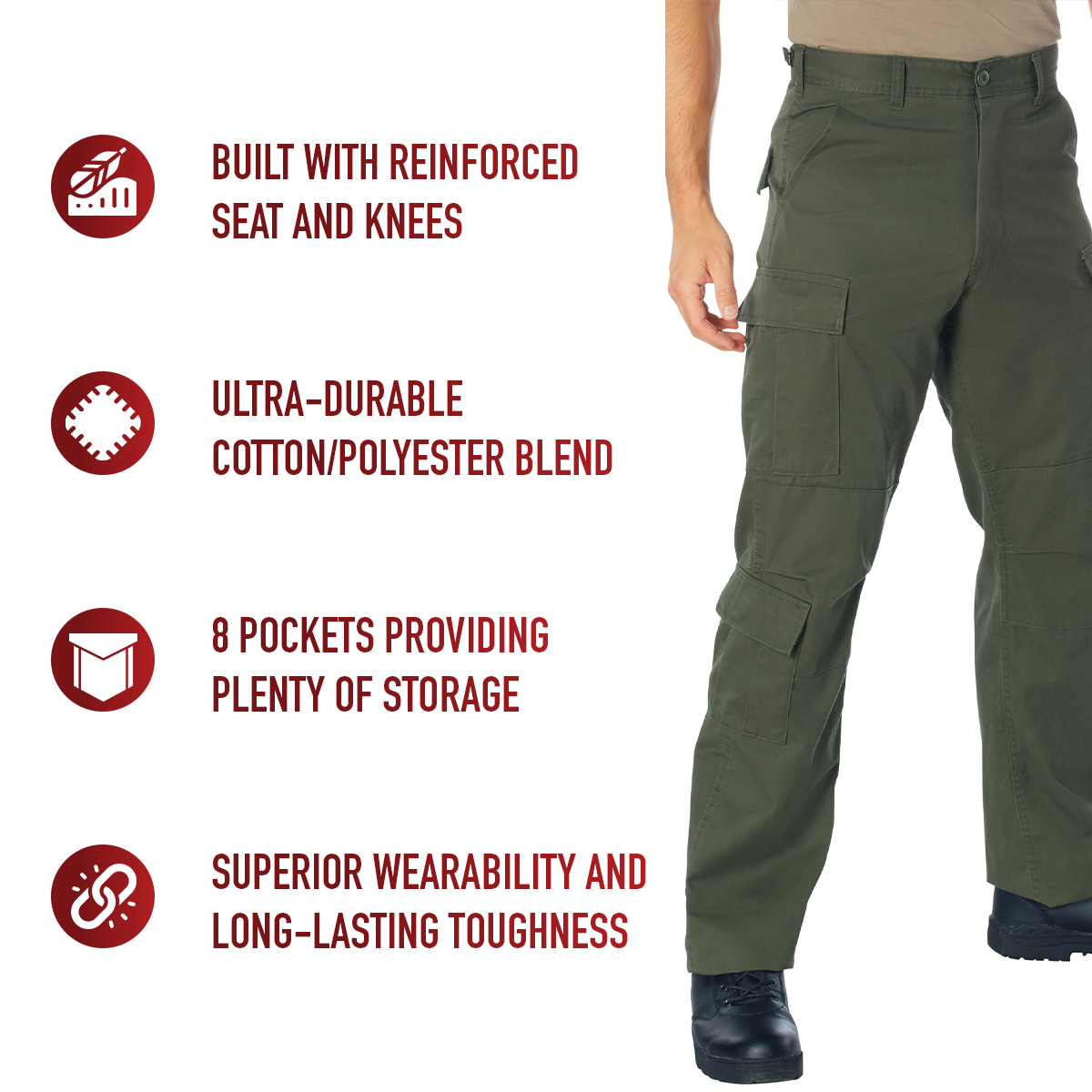 Rothco Vintage Paratrooper Cargo Fatigue Pants LARSON TACTICAL SUPPLY