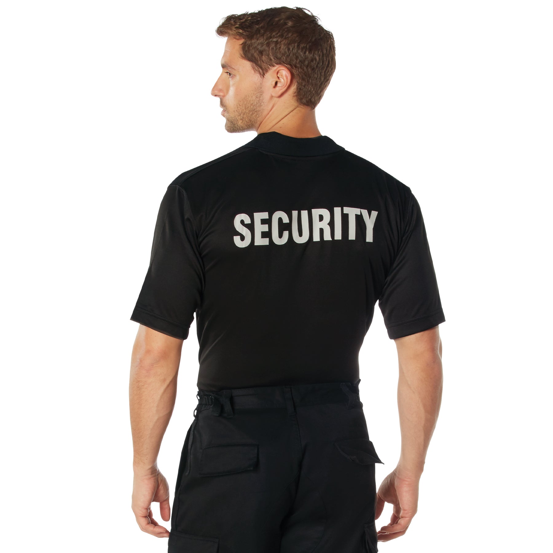 Rothco Moisture Wicking Security Polo Shirt With Badge LARSON TACTICAL SUPPLY