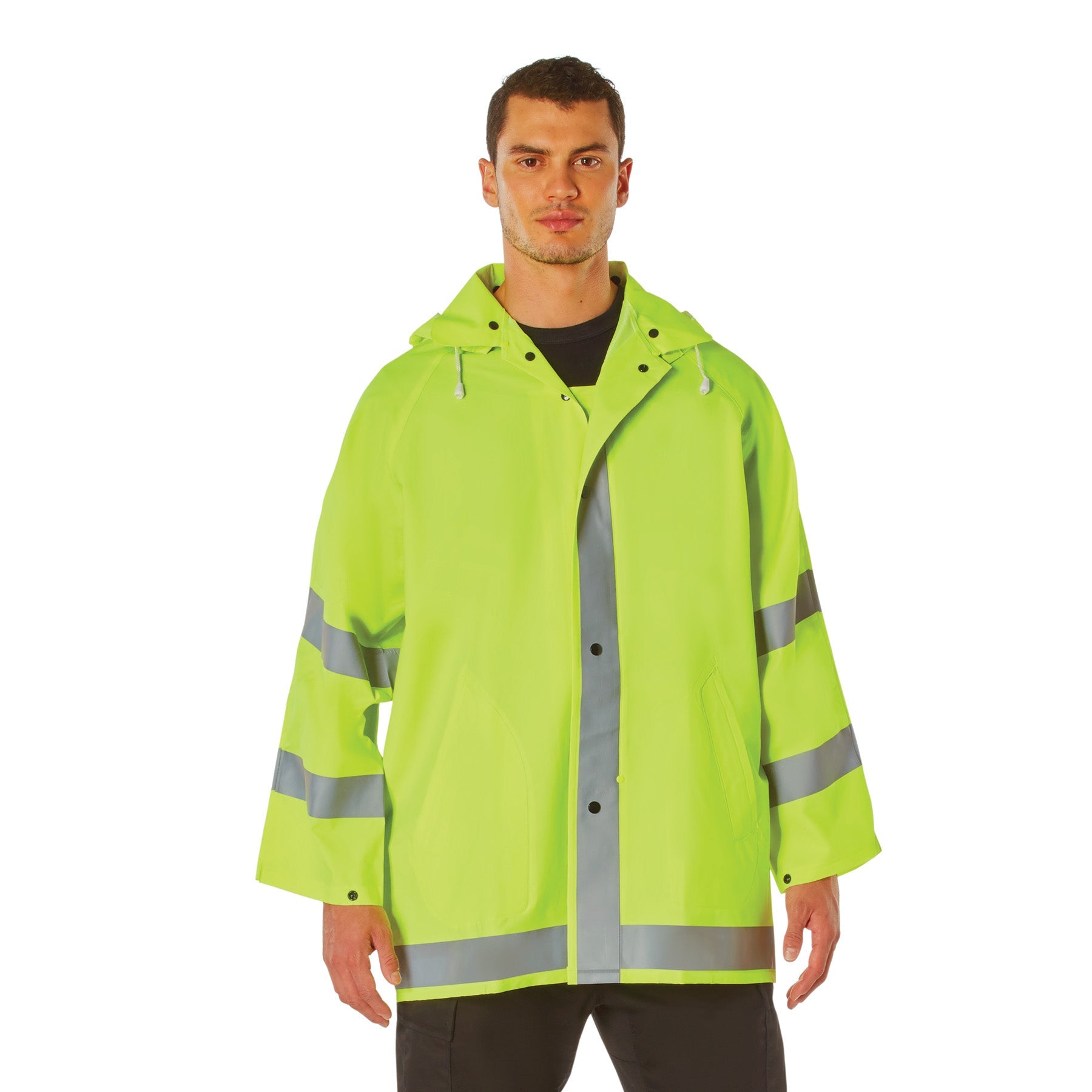 Rothco Safety Reflective Rain Jacket LARSON TACTICAL SUPPLY