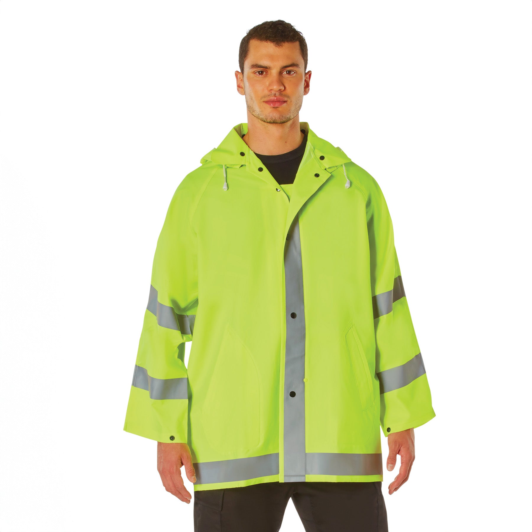 Rothco Safety Reflective Rain Jacket LARSON TACTICAL SUPPLY
