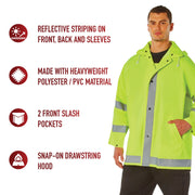Rothco Safety Reflective Rain Jacket LARSON TACTICAL SUPPLY