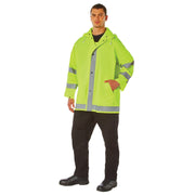 Rothco Safety Reflective Rain Jacket LARSON TACTICAL SUPPLY