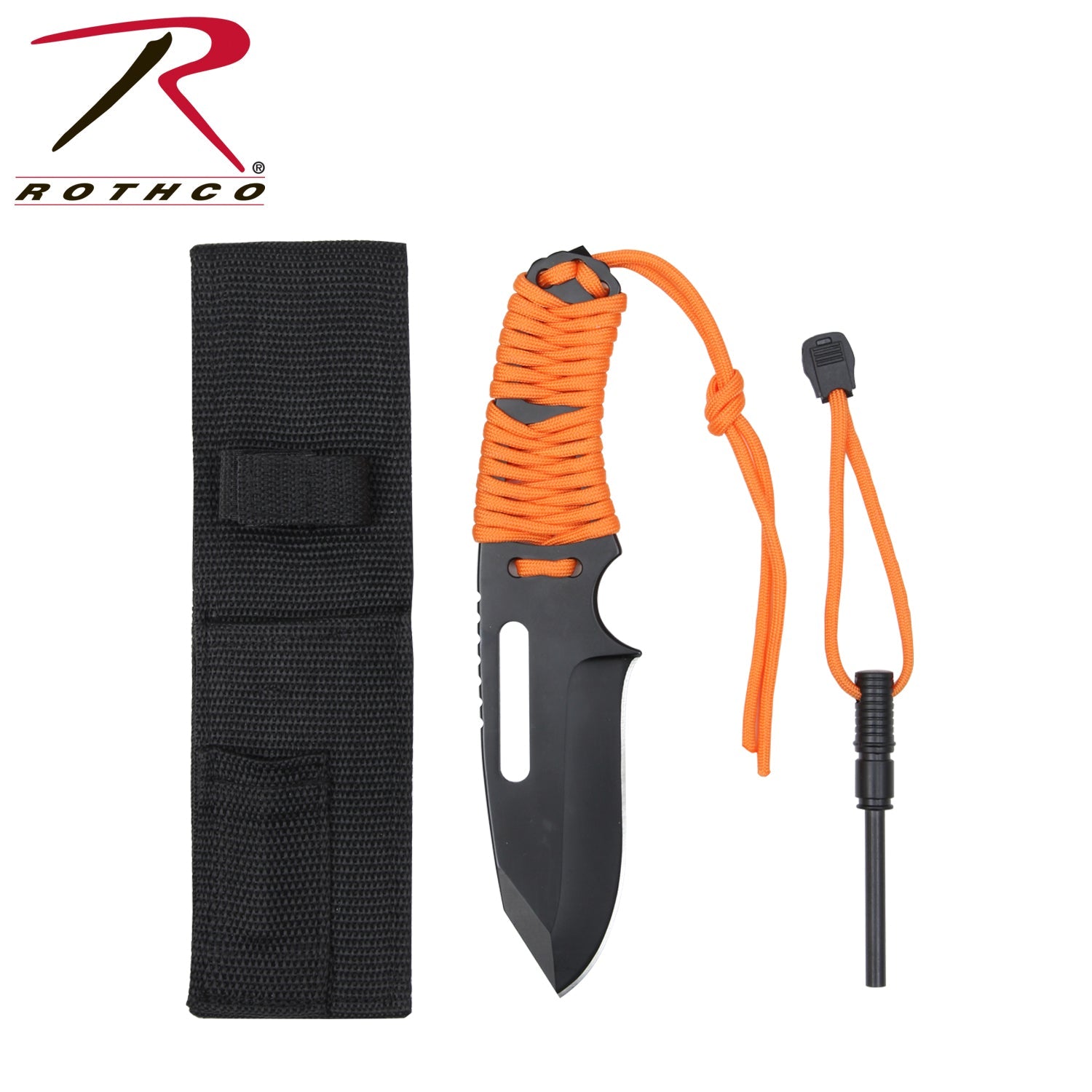 Rothco Large Paracord Knife With Fire Starter LARSON TACTICAL SUPPLY