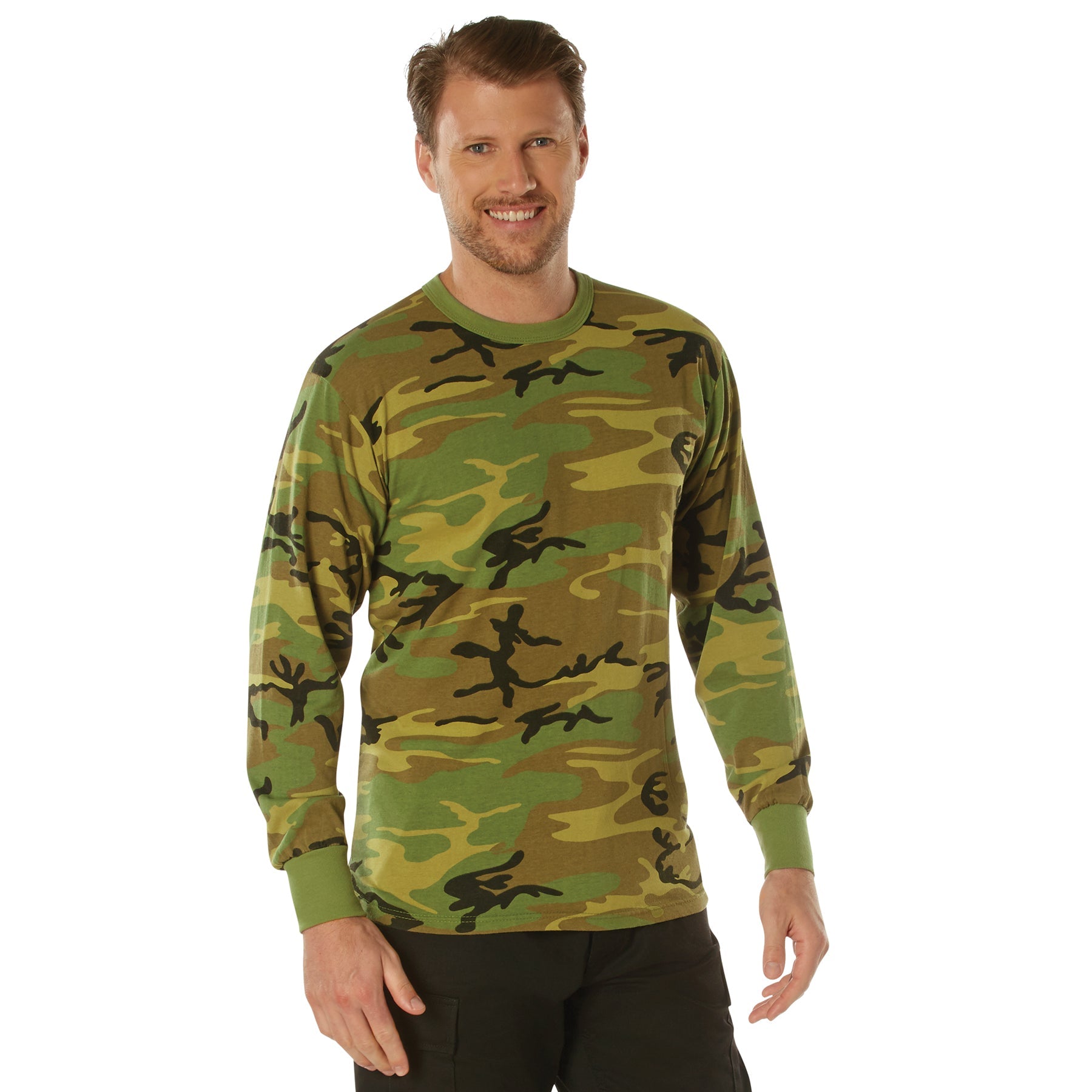 Rothco Long Sleeve Vintage T-Shirt - Woodland Camo LARSON TACTICAL SUPPLY
