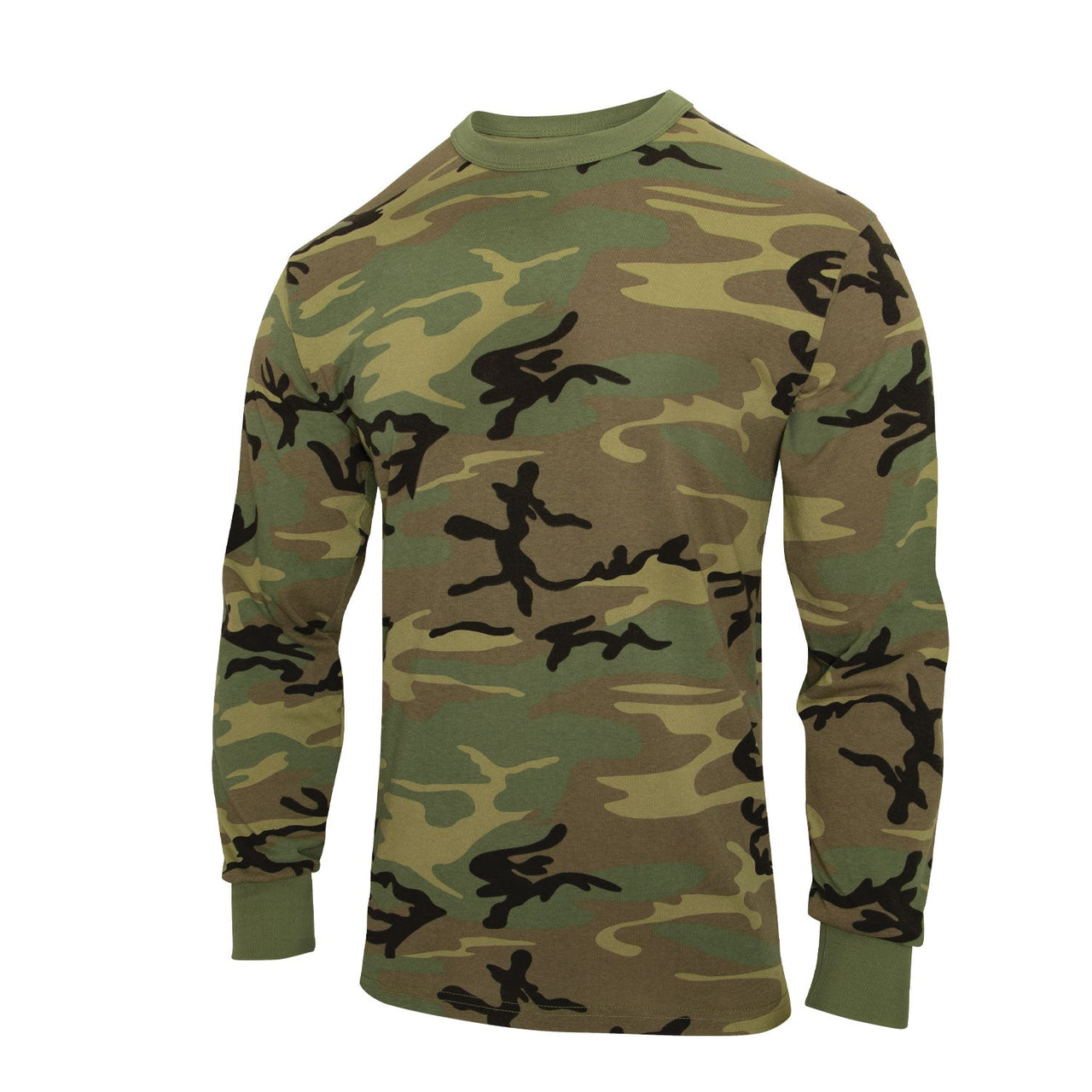 Rothco Long Sleeve Vintage T-Shirt - Woodland Camo LARSON TACTICAL SUPPLY