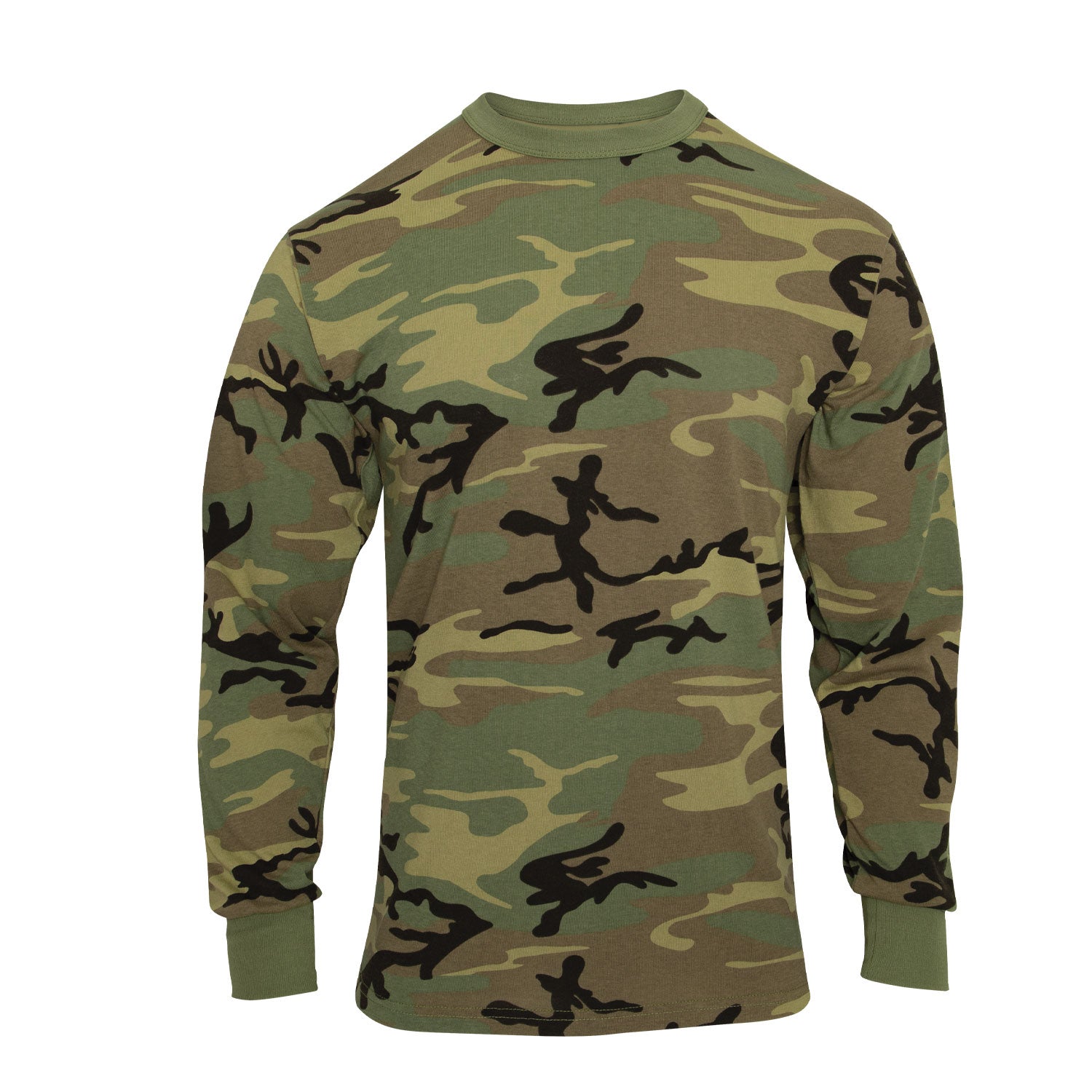 Rothco Long Sleeve Vintage T-Shirt - Woodland Camo LARSON TACTICAL SUPPLY