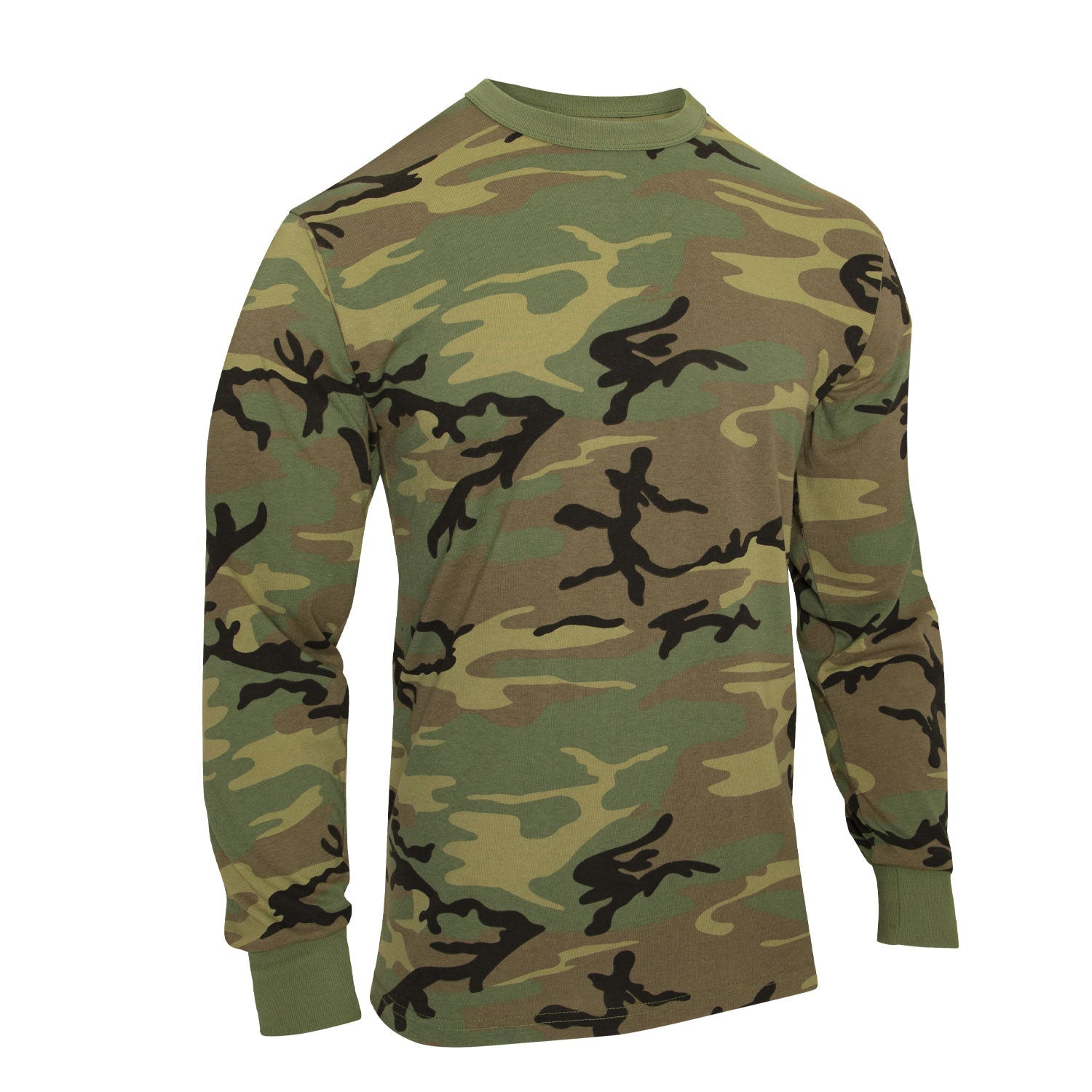 Rothco Long Sleeve Vintage T-Shirt - Woodland Camo LARSON TACTICAL SUPPLY