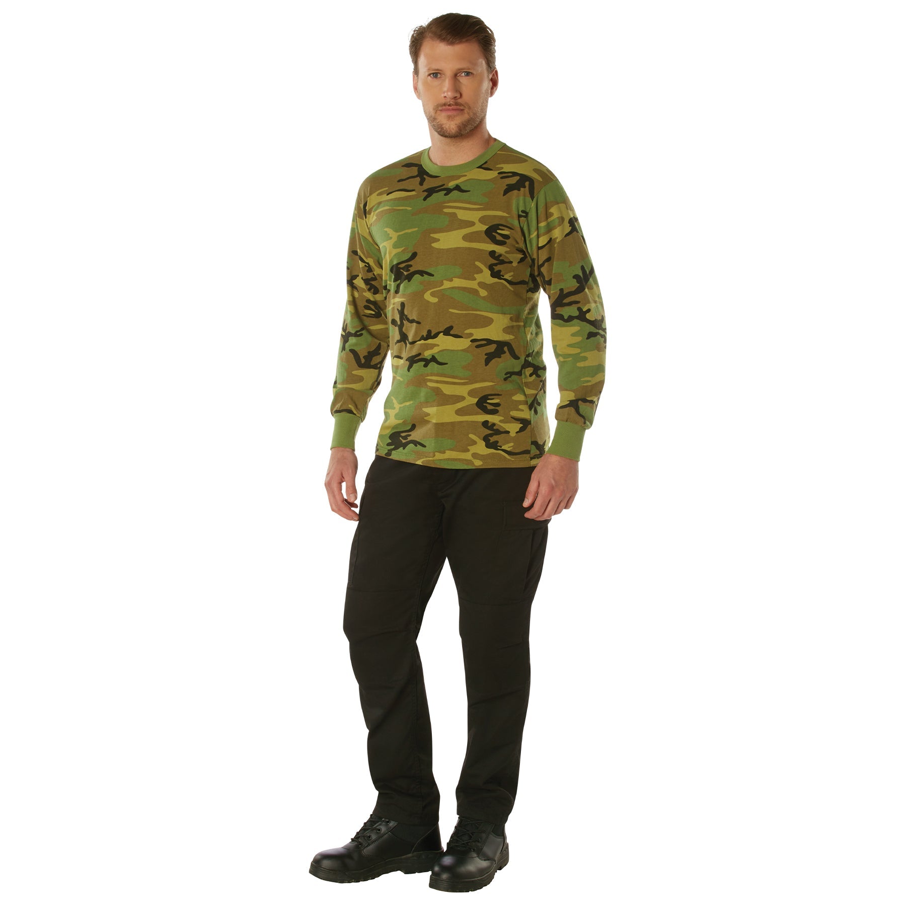 Rothco Long Sleeve Vintage T-Shirt - Woodland Camo LARSON TACTICAL SUPPLY