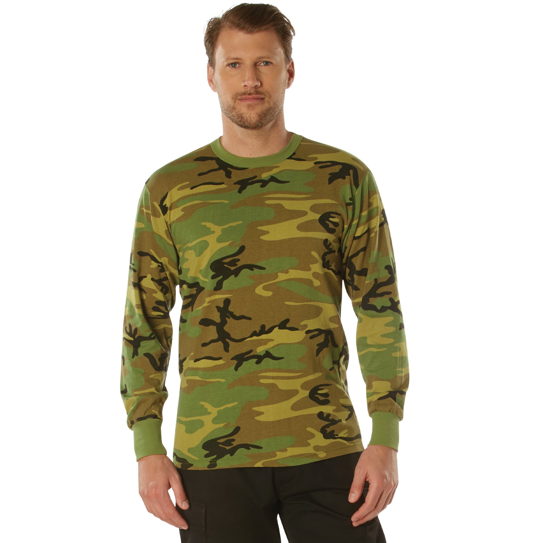 Rothco Long Sleeve Vintage T-Shirt - Woodland Camo LARSON TACTICAL SUPPLY