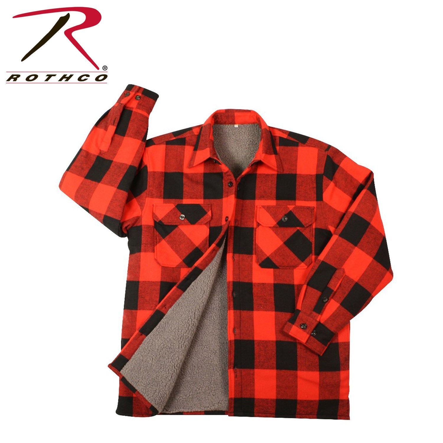 Rothco Extra Heavyweight Buffalo Plaid Sherpa Lined Flannel Shirts LARSON TACTICAL SUPPLY