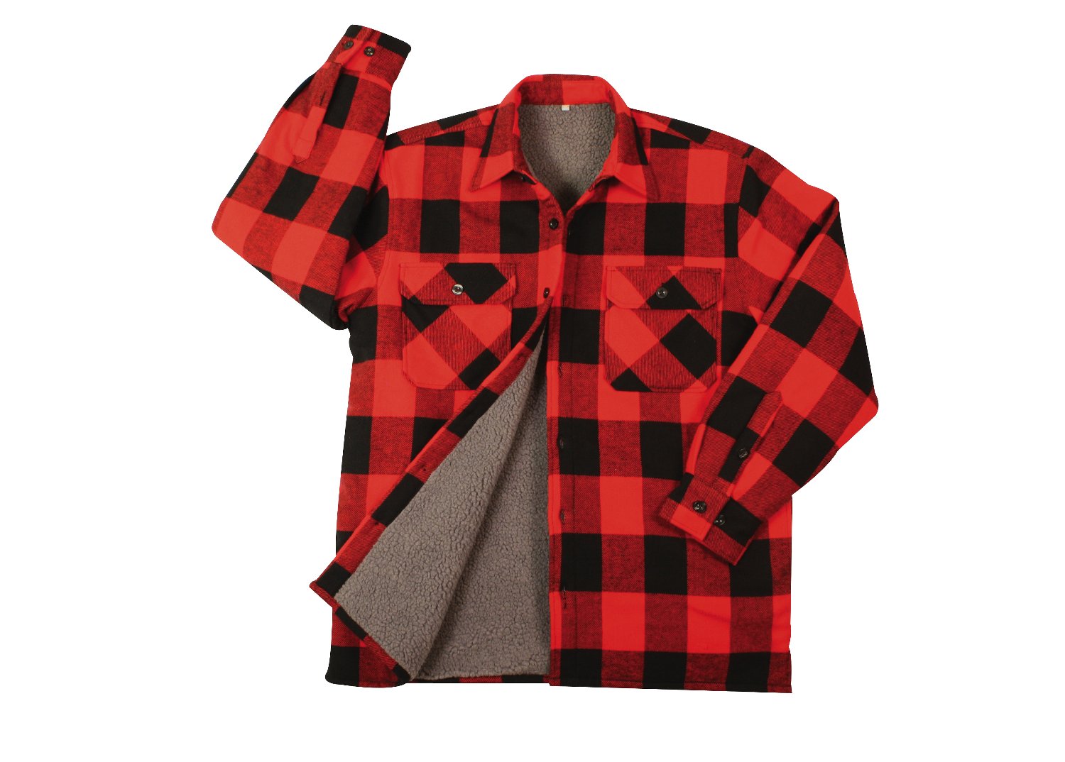 Rothco Extra Heavyweight Buffalo Plaid Sherpa Lined Flannel Shirts LARSON TACTICAL SUPPLY