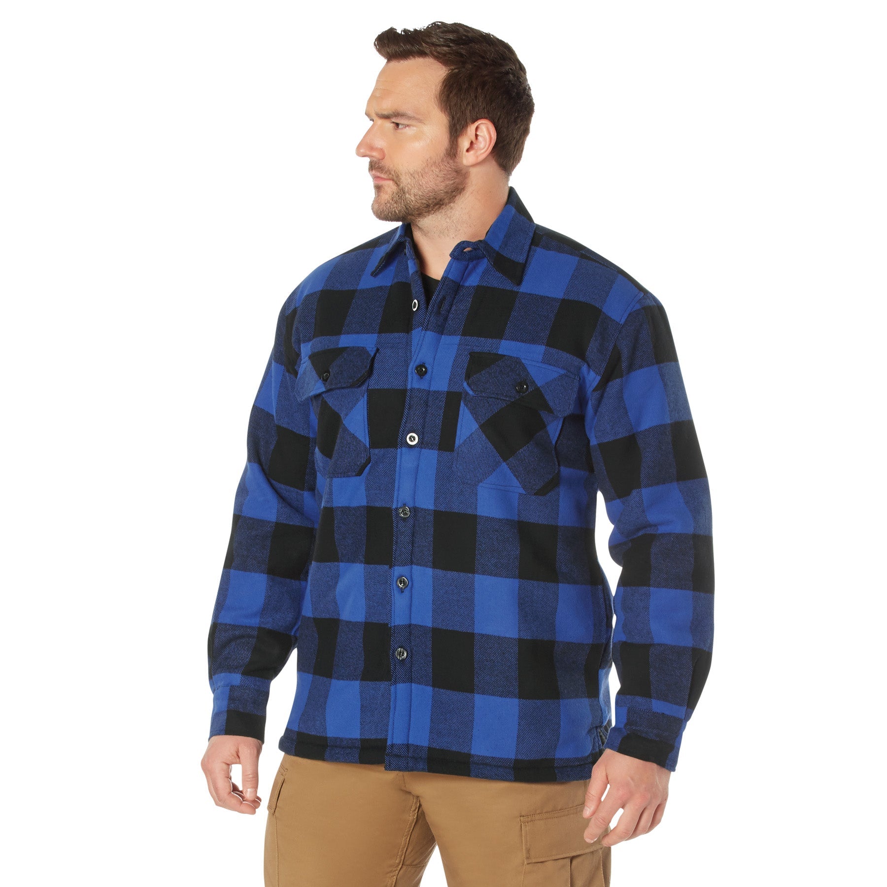 Rothco Extra Heavyweight Buffalo Plaid Sherpa Lined Flannel Shirts LARSON TACTICAL SUPPLY