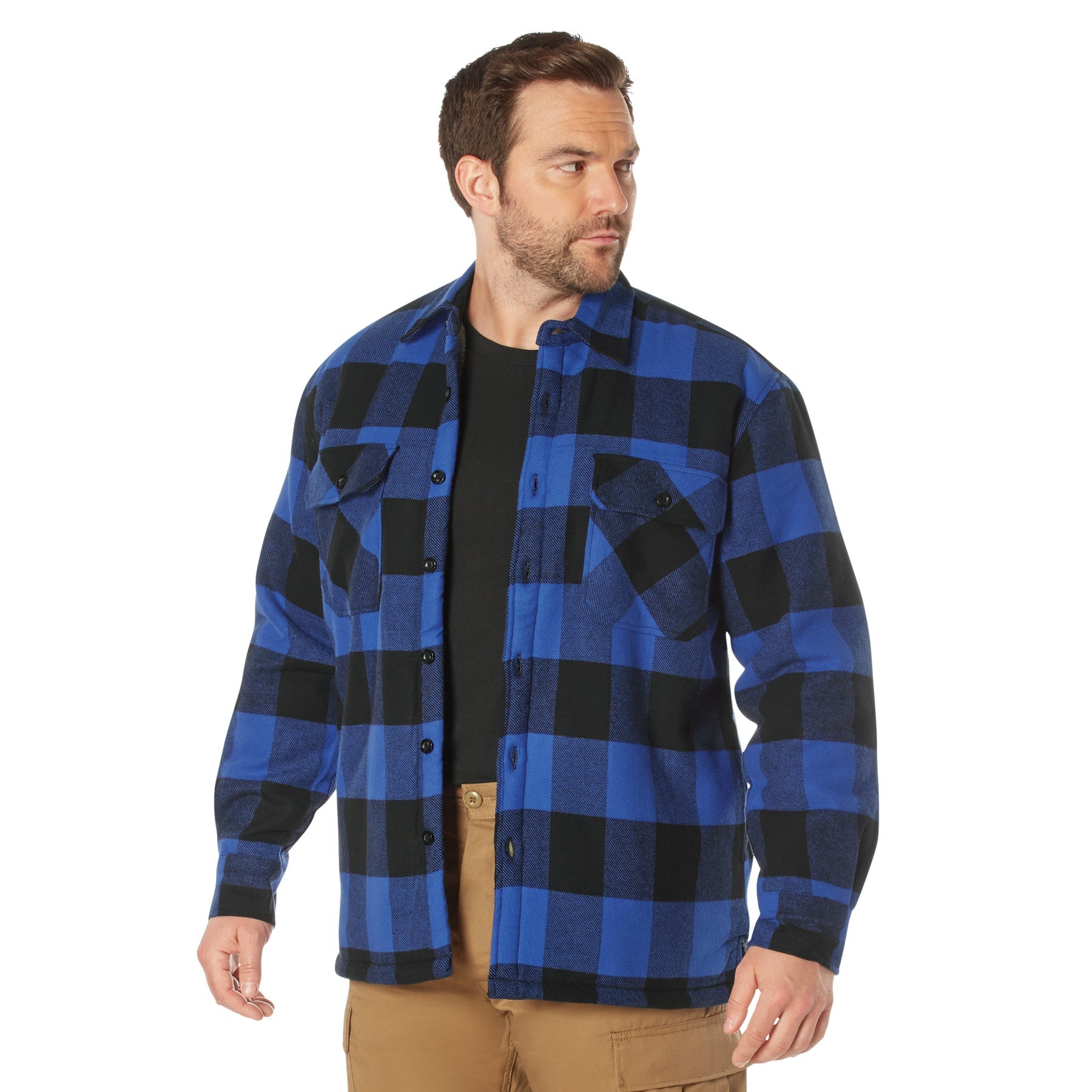 Rothco Extra Heavyweight Buffalo Plaid Sherpa Lined Flannel Shirts LARSON TACTICAL SUPPLY